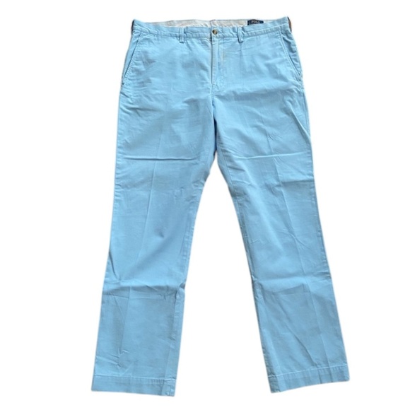 POLO RALPH LAUREN Cotton Chinos in Powder Blue Size 32 x 32 - Picture 3 of 8